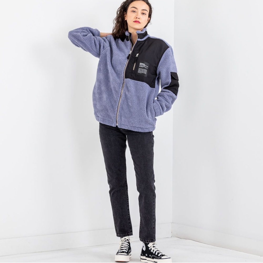 Dr.Denim Piper Pile Jacket Blue Granite